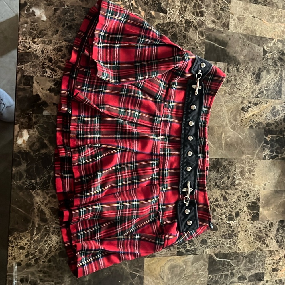 Plaid mini skirt
